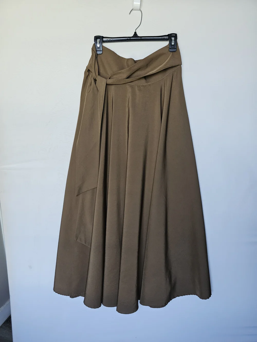 SHEIN Chic Coffee/Brown Maxi Skirt with Waist Tie - Size XL